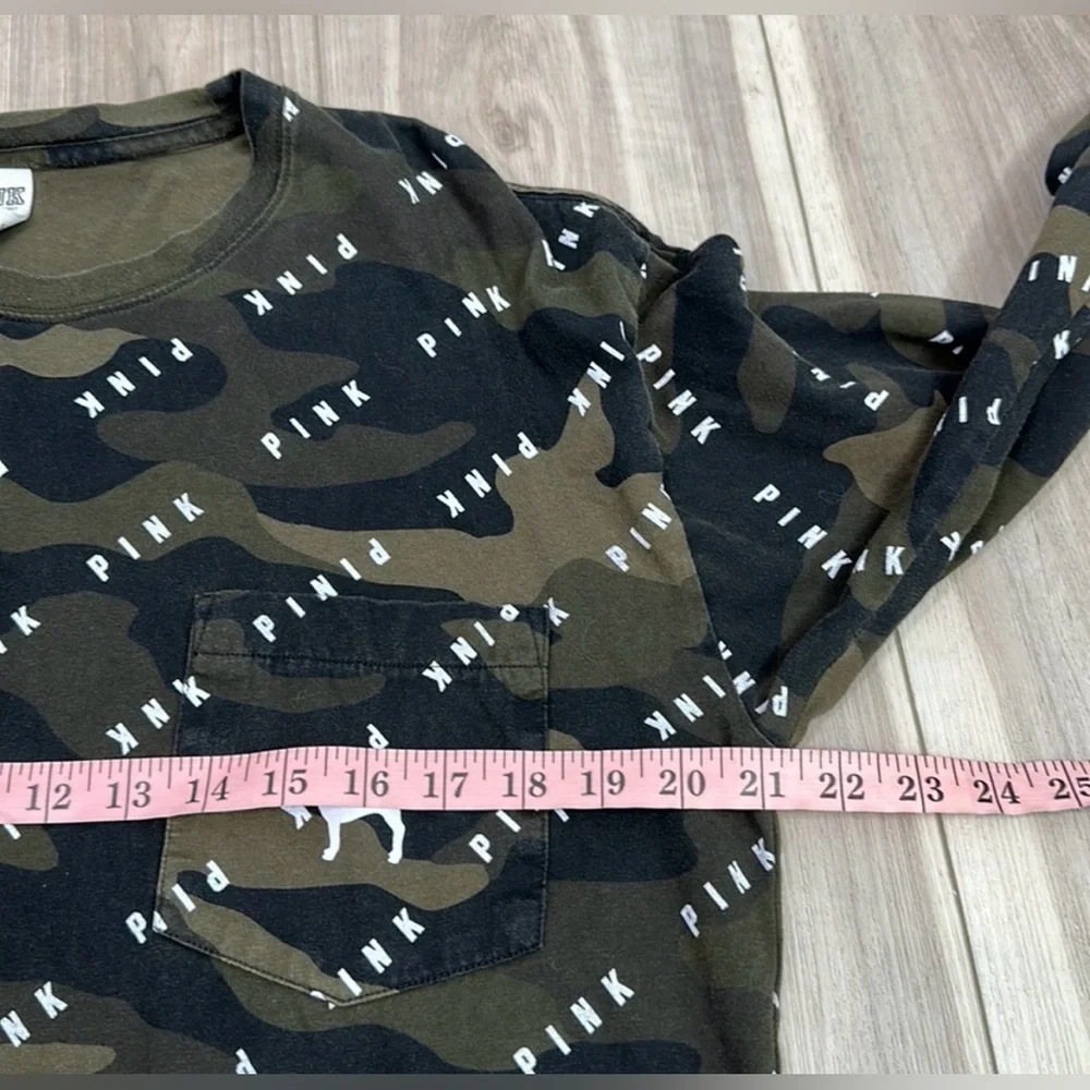 PINK Victoria’s Secret Camo Long Sleeve Tee – Size Medium - Picture 7 of 7